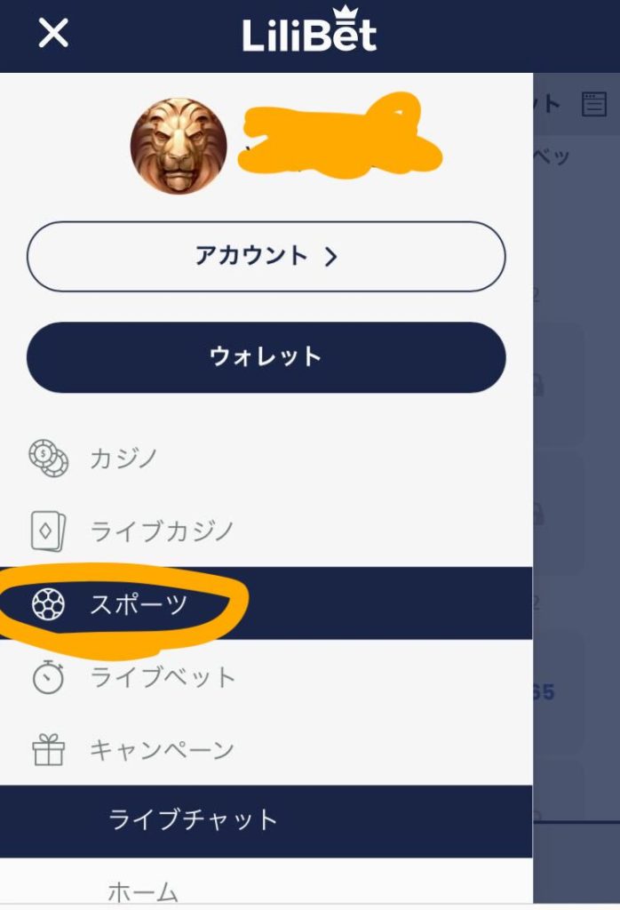 リリベットを例にしたスポーツべット手順