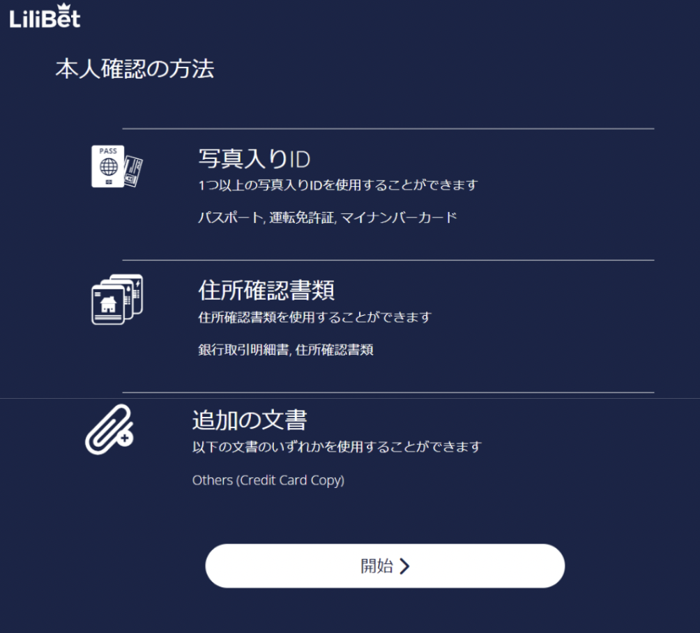 本人確認（KYC）の手順