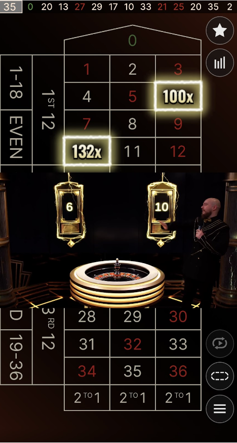 ライブカジノゲームの例