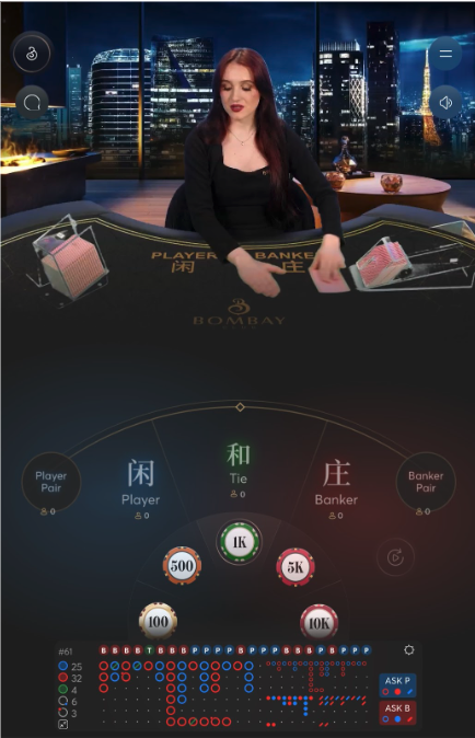 リリベットで遊べるジャパニーズライブカジノの例