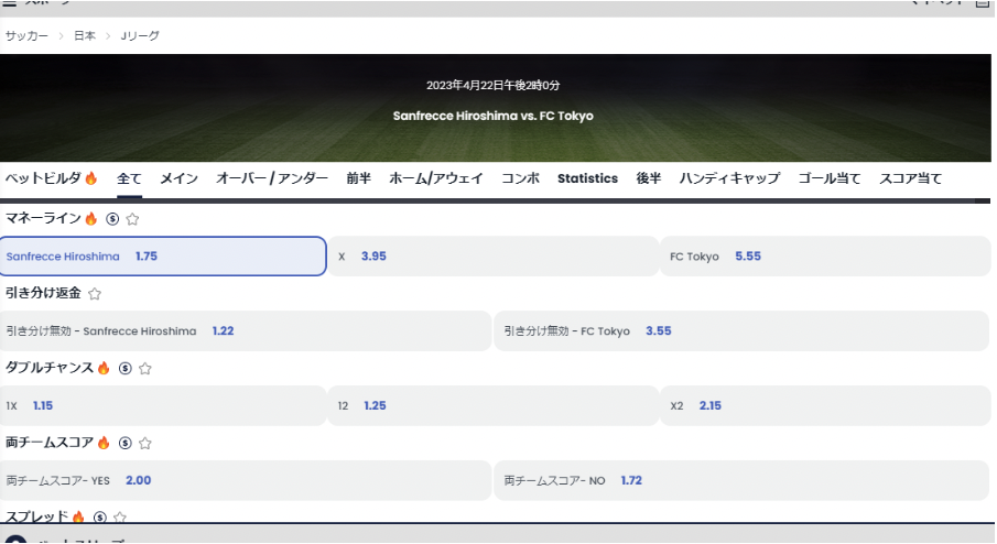 リリベットを例にしたサッカーベッティング手順