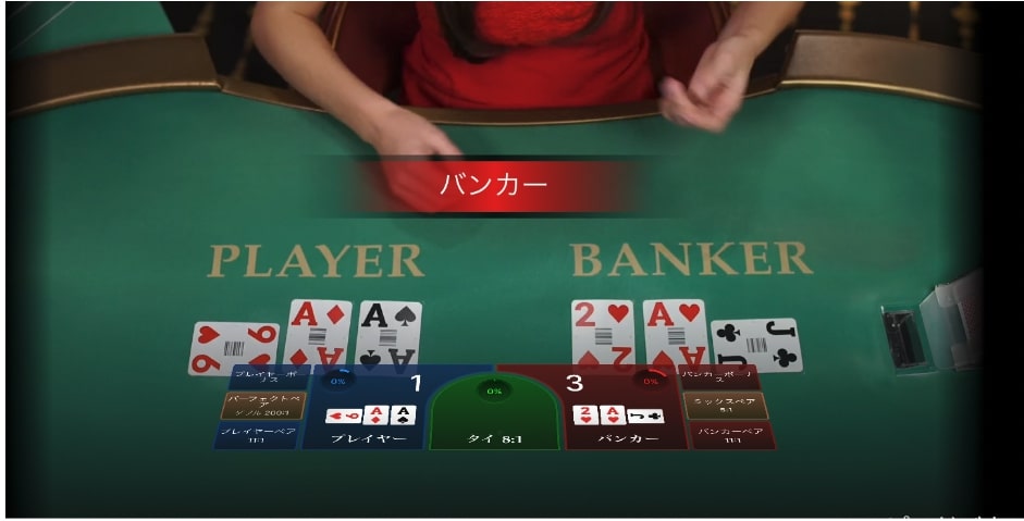 ライブカジノバカラの例